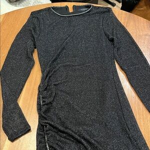All Saints Black Glitter Dress